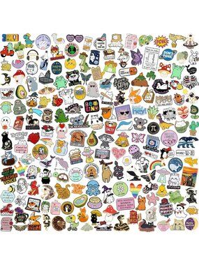Cute Enamel Backpack Pins Set - 20/40/50/80 PCS Funny Aesthetic Brooches for